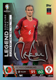 Ricardo Carvalho Portugal Topps Match Attax EURO 2024 Legend Signature Style #LSS14